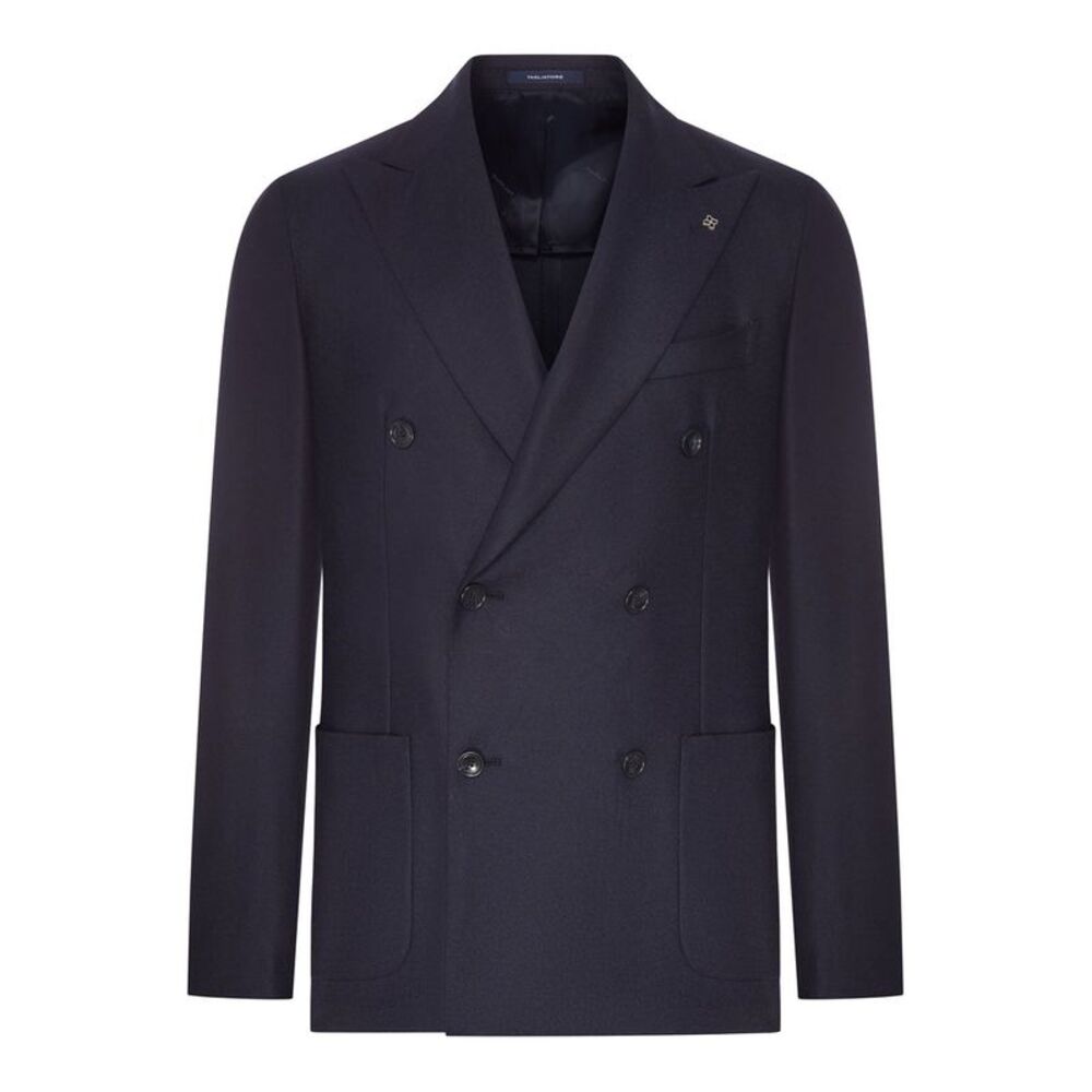 Tagliatore Men Double-Breasted Wool And Cashmere Blend Blazer